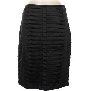 NWOT Calvin Klein Black Textured/Ribbed Knee Length Pencil Skirt, Size Small